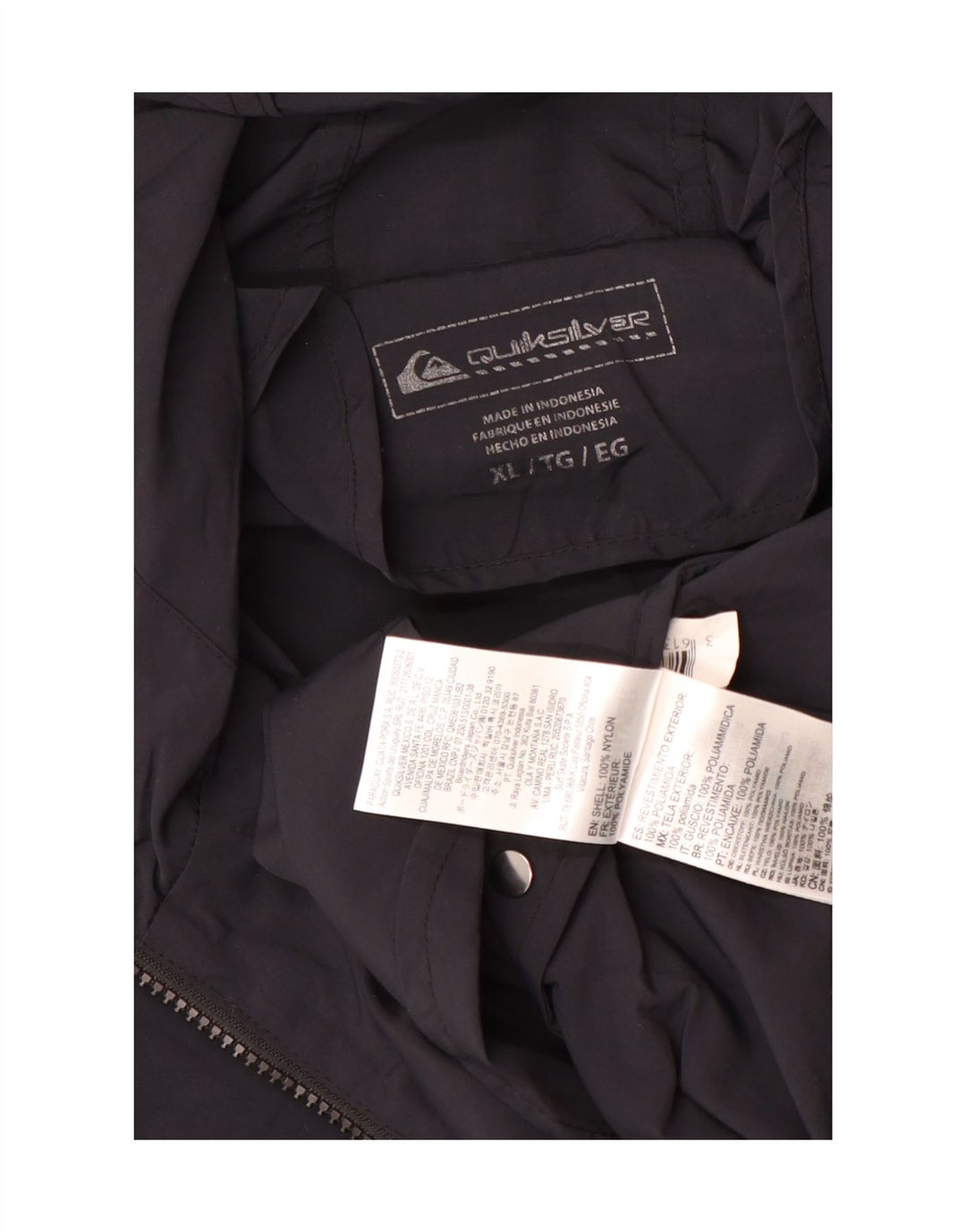 Мужской пуловер от дождя Quiksilver UK 42 XL, черный нейлон