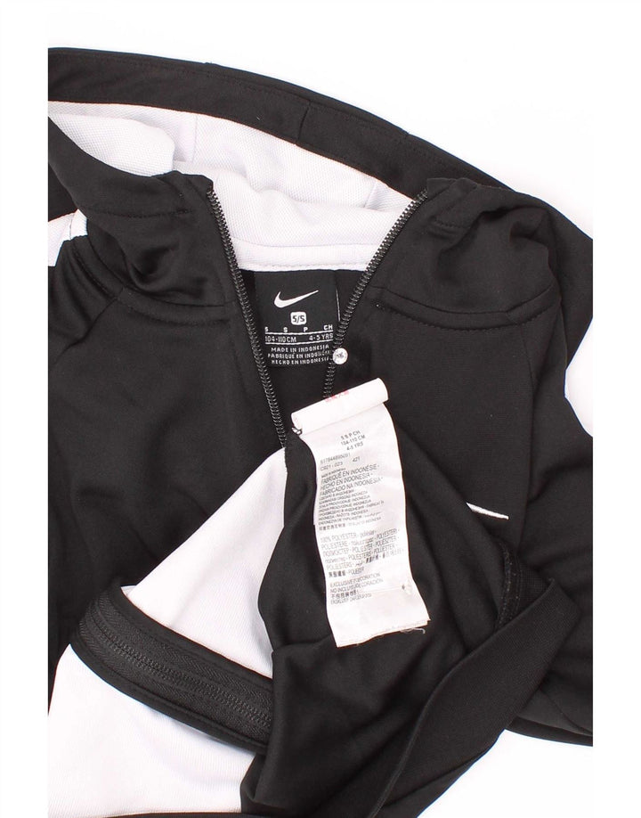 Свитер с капюшоном на молнии для мальчиков Nike, 4–5 лет, маленький черный, полиэстер с цветными блоками