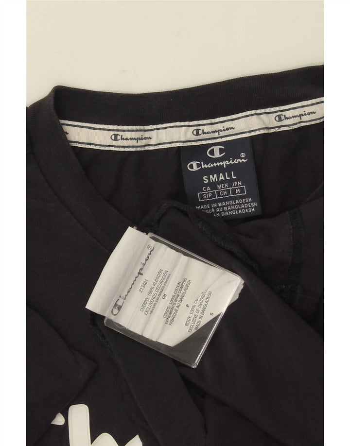 Мужская футболка с рисунком CHAMPION, маленькая, темно-синяя, хлопковая