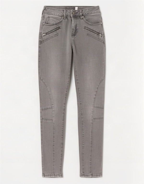 Женские джинсы скинни MINT VELVET UK 8, маленькие W26 L26, серый хлопок