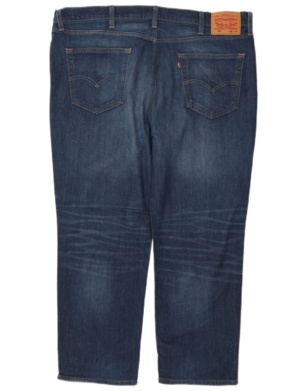LEVI'S Mens 541 Athletic Tapered Jeans W42 L30 Navy Blue Cotton
