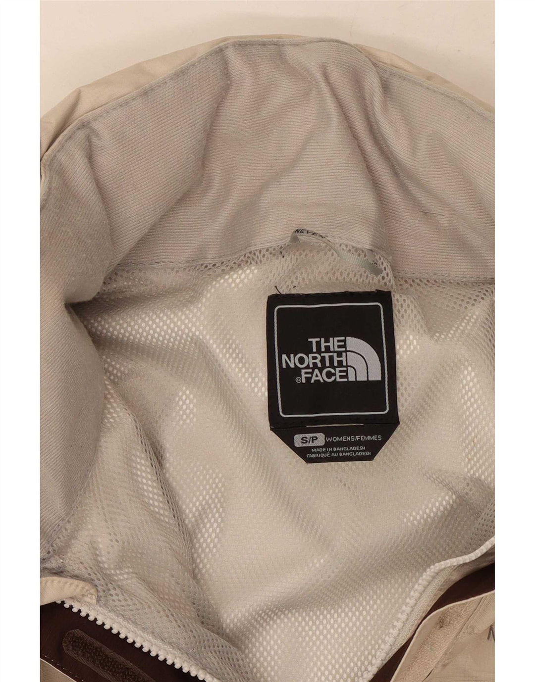 Женская оверсайз-дождевик с капюшоном The North Face UK 10, маленький размер, бежевый нейлон