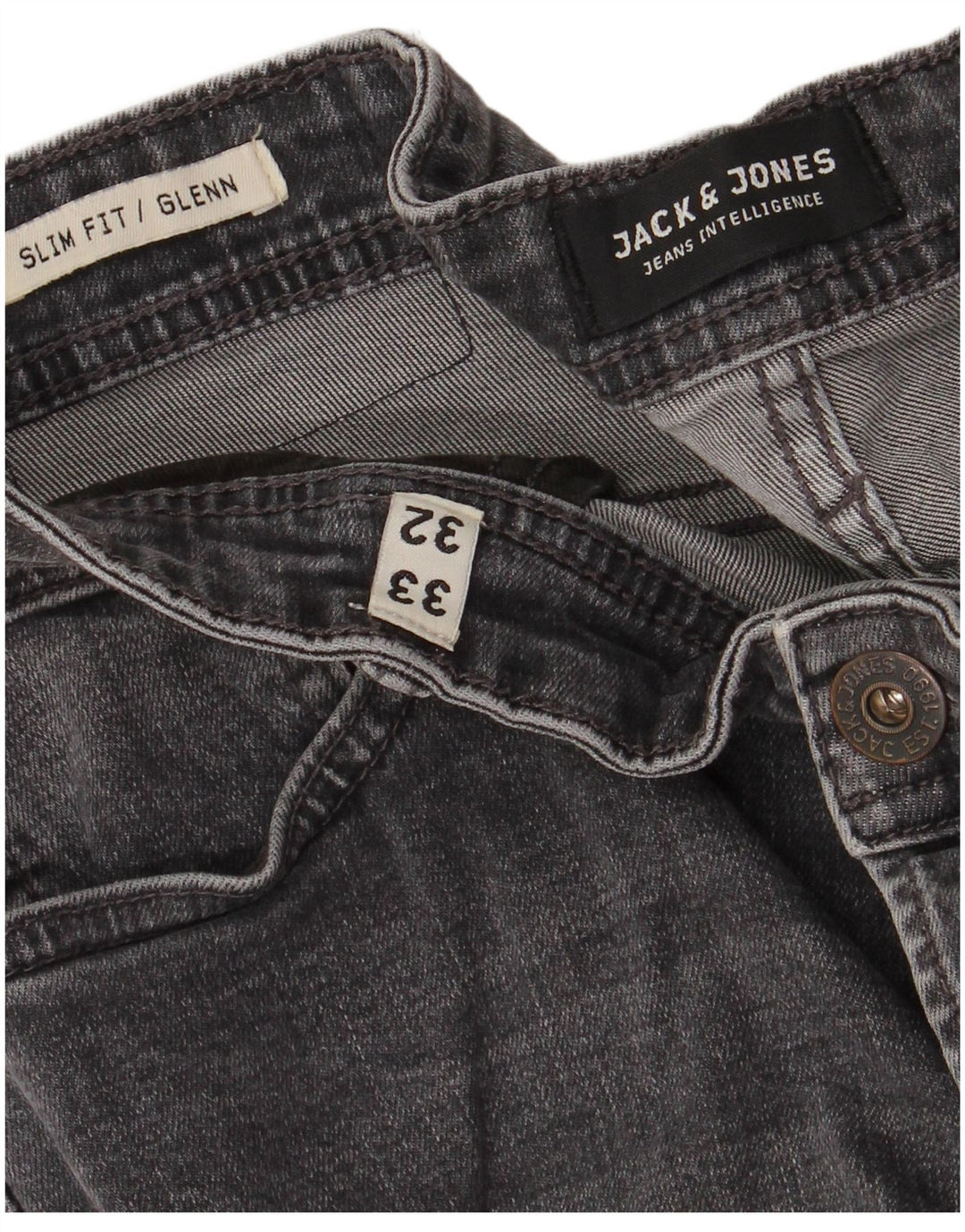 Мужские зауженные джинсы JACK & JONES GLENN W32 L32, серый хлопок