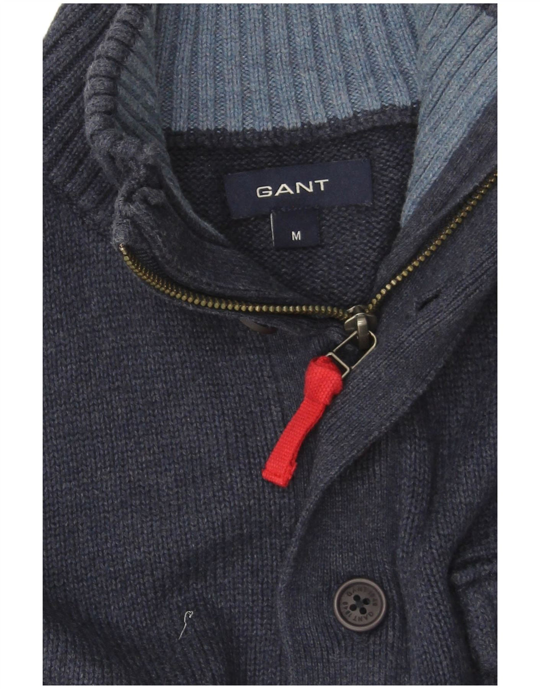 Мужской джемпер на пуговицах Gant, средний темно-синий