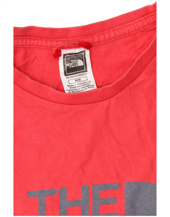 THE NORTH FACE Mens Graphic T-Shirt Top Medium Red Cotton