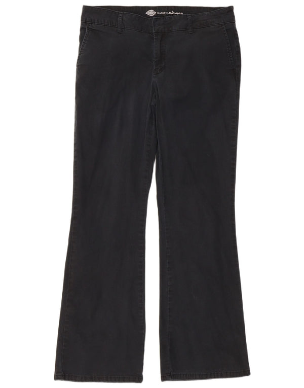 Dickies Womens Bootcut Slim Casual Trousers W32 L30 Black Cotton