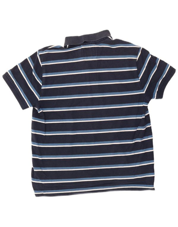 Crew Clothing Мужская рубашка-поло XL Темно-синяя полоска из хлопка