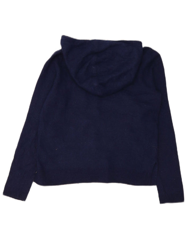 Женский джемпер с капюшоном Massimo Dutti UK 10, маленький темно-синий, шерсть