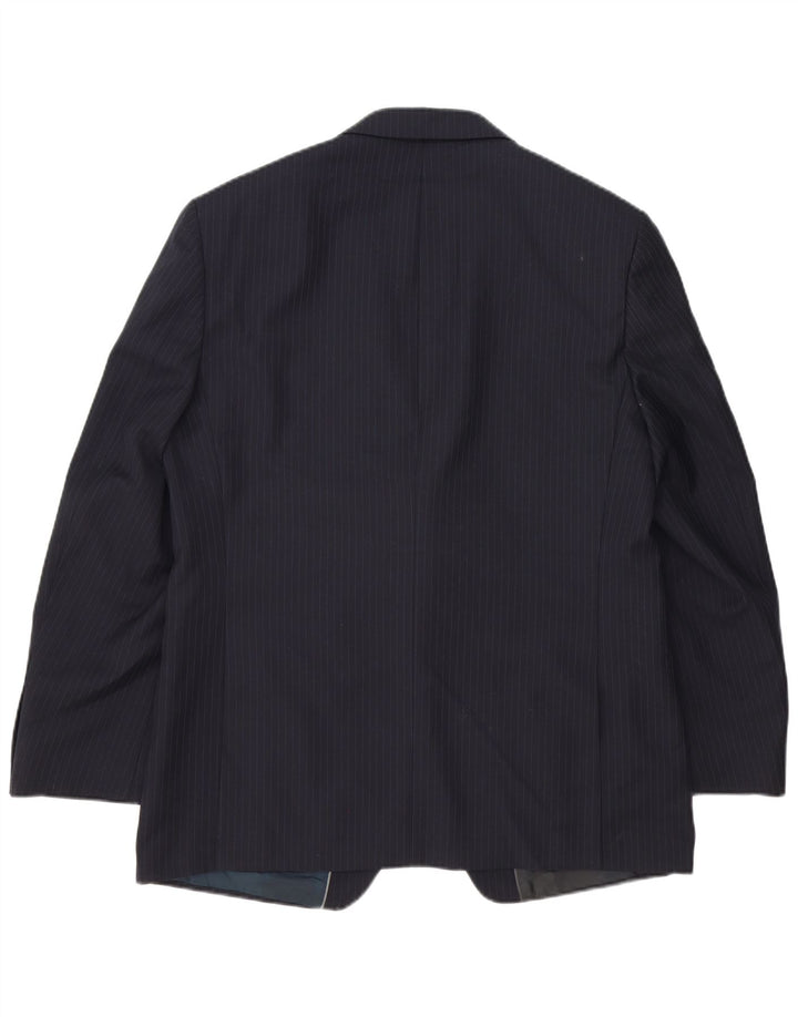 Мужской пиджак на двух пуговицах Marks & Spencer UK 42 XL темно-синий в тонкую полоску