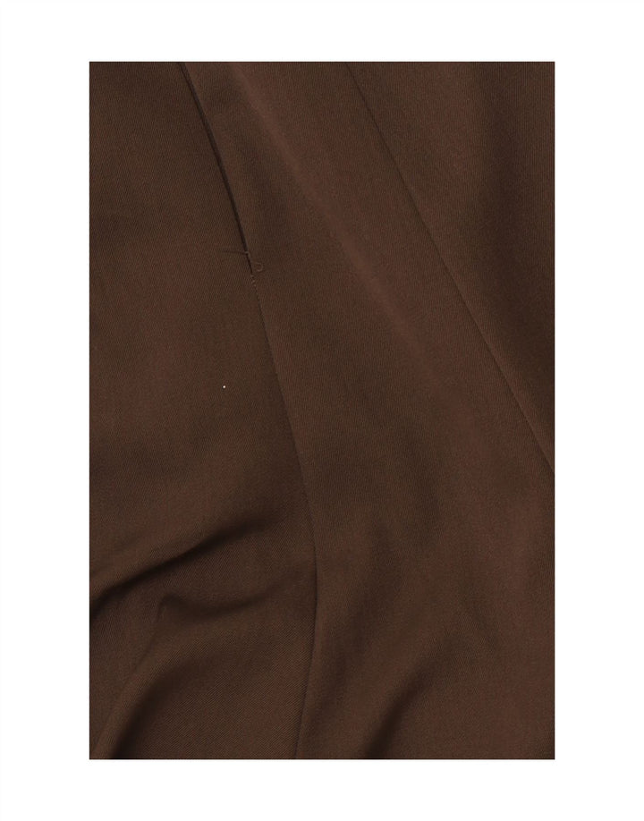 ВИНТАЖНАЯ женская плиссированная юбка-трапеция с высокой талией UK 12, средняя W28, коричневая