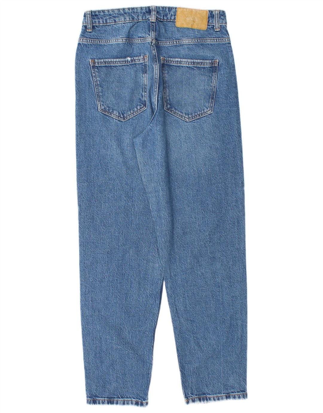 Женские зауженные джинсы с высокой талией ZARA EU 38, маленькие W28 L28, синие