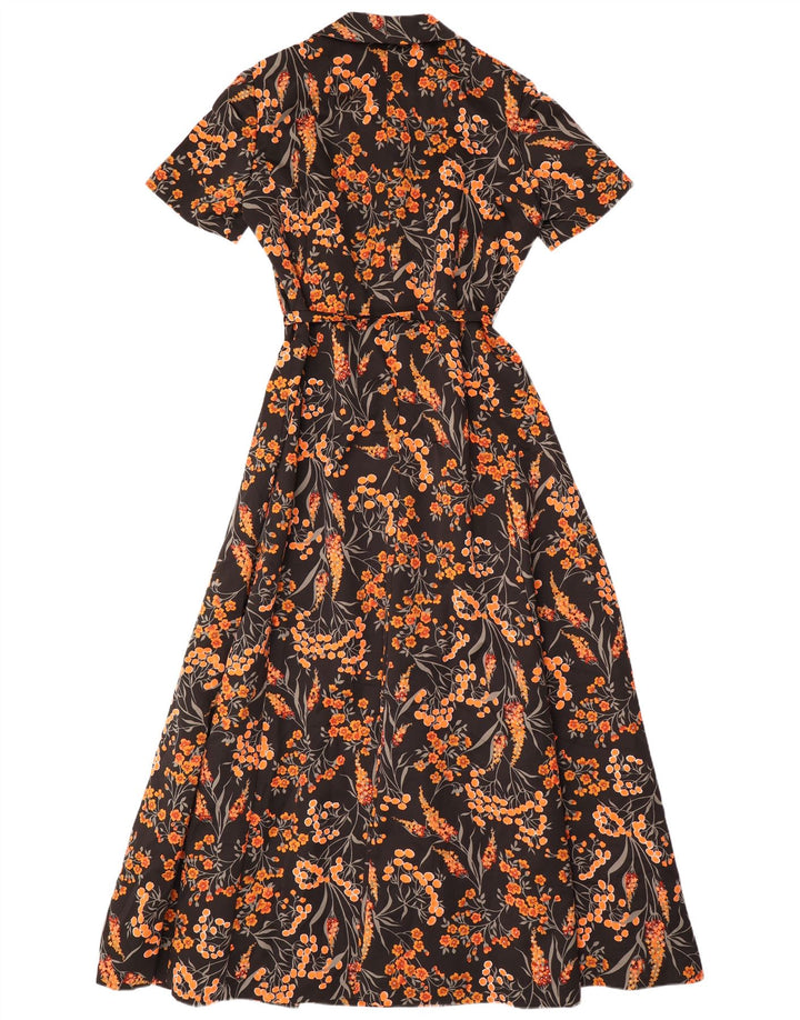 CHARMANT Женское платье макси IT 44 Средний черный с цветочным принтом, полиэстер