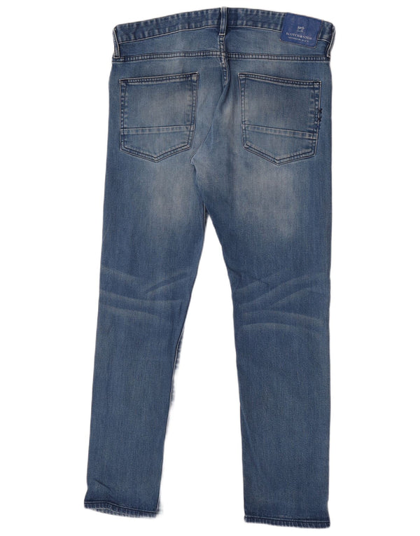 Мужские зауженные джинсы Scotch & Soda Ralston W36 L32, синий хлопок