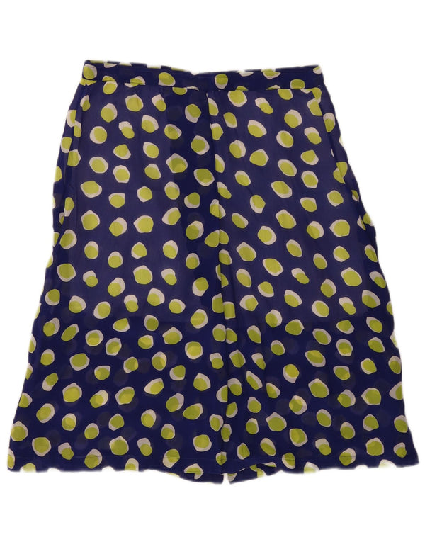 Винтажная женская юбка-трапеция W30, средний темно-синий в пятнистый цвет