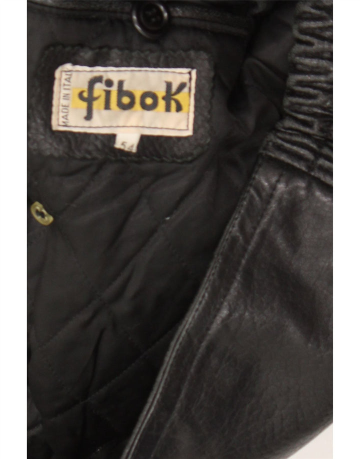 Мужская кожаная куртка Fibok IT 54 2XL Черная кожа
