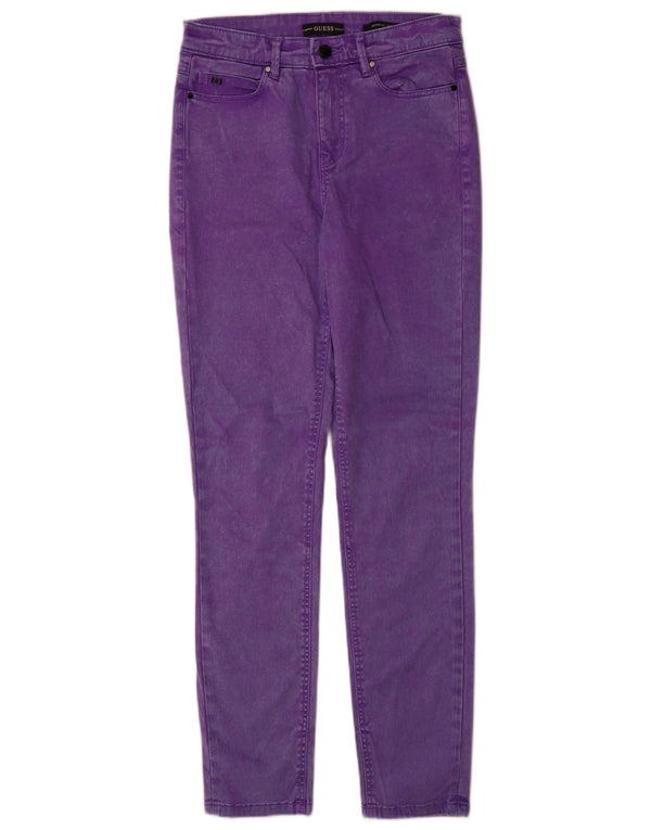 Женские джинсы скинни Guess W27 L30 фиолетовые из лиоцелла
