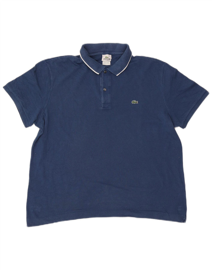 Мужская рубашка-поло стандартного кроя Lacoste, размер 6 XL, темно-синяя