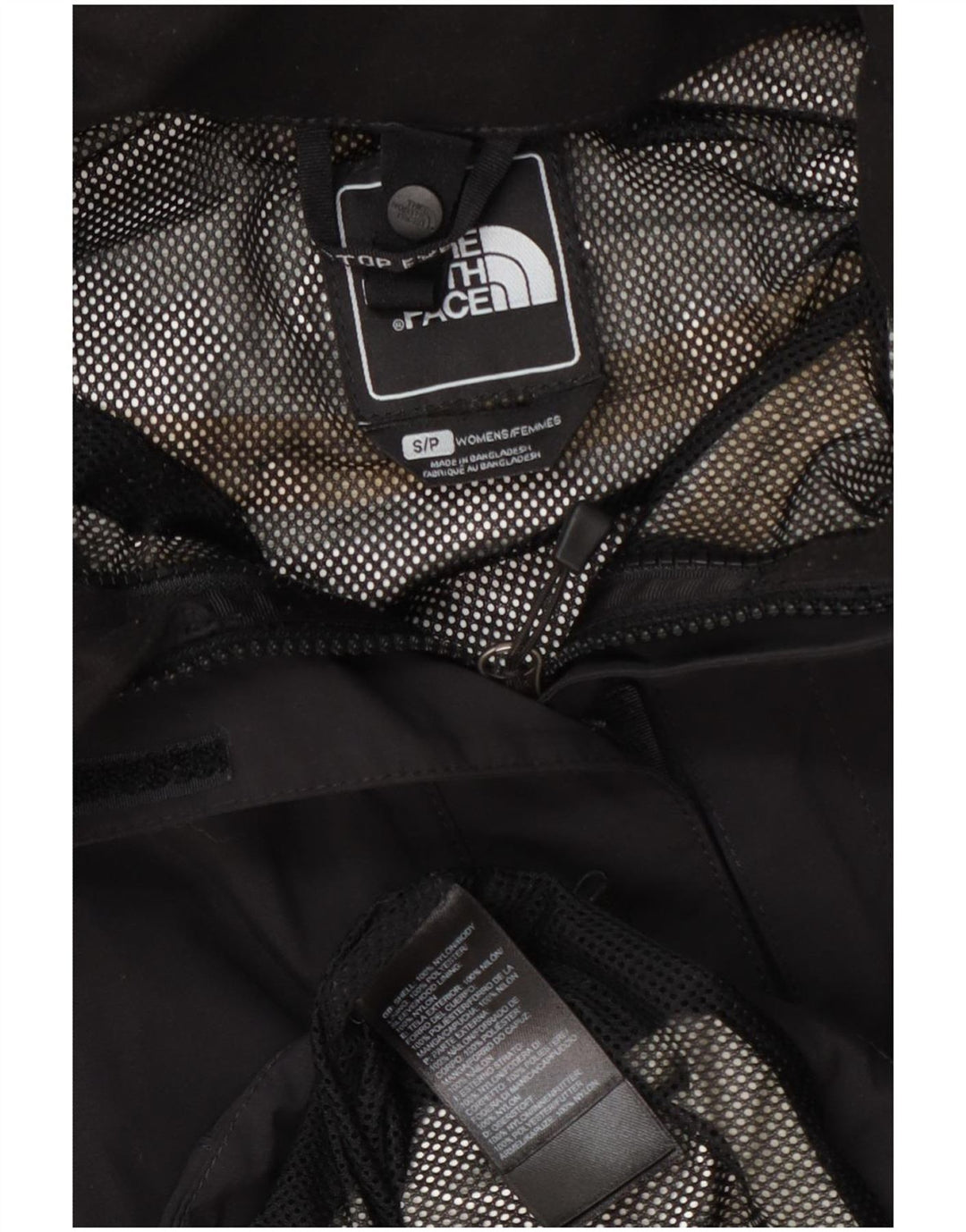 Женская дождевик с капюшоном The North Face UK 10, маленькая, черный нейлон