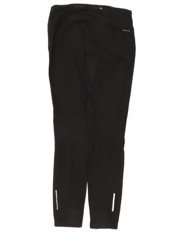 Женские леггинсы Nike Dri Fit UK 12, средний черный полиэстер