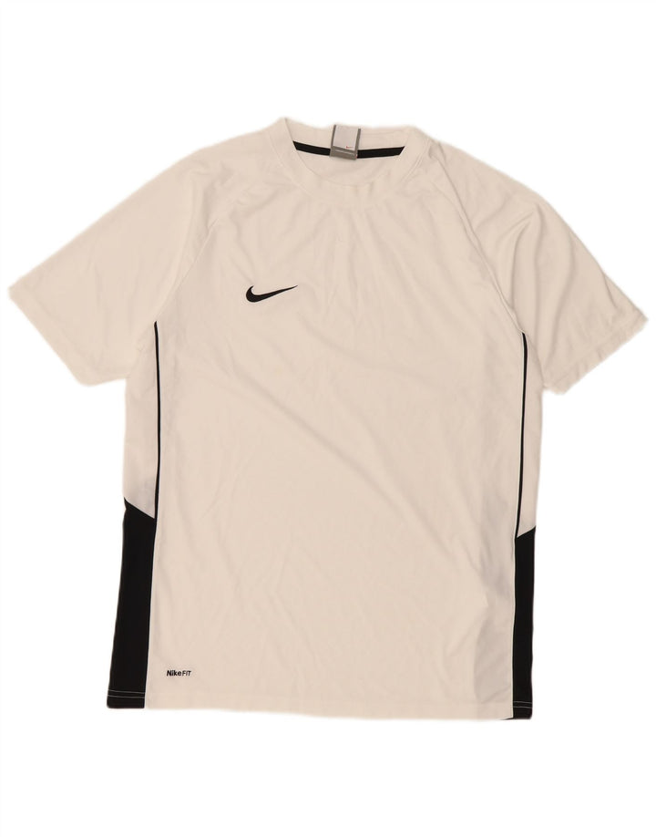 Мужская футболка Nike Top UK 39/41, средний белый полиэстер с цветными блоками