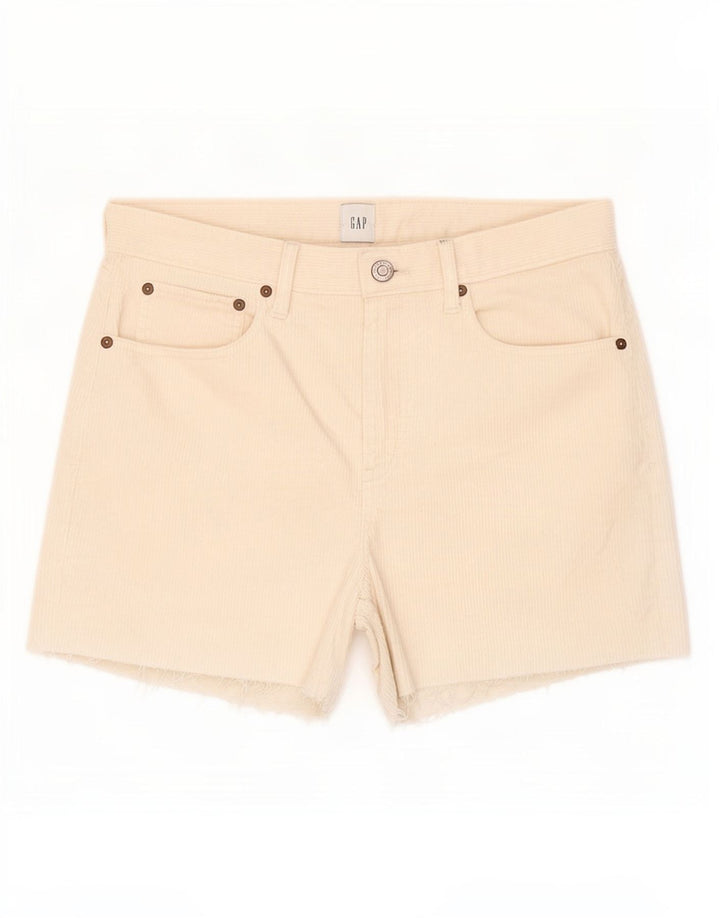 Женские вельветовые шорты Gap среднего размера W28 из хлопка белого цвета
