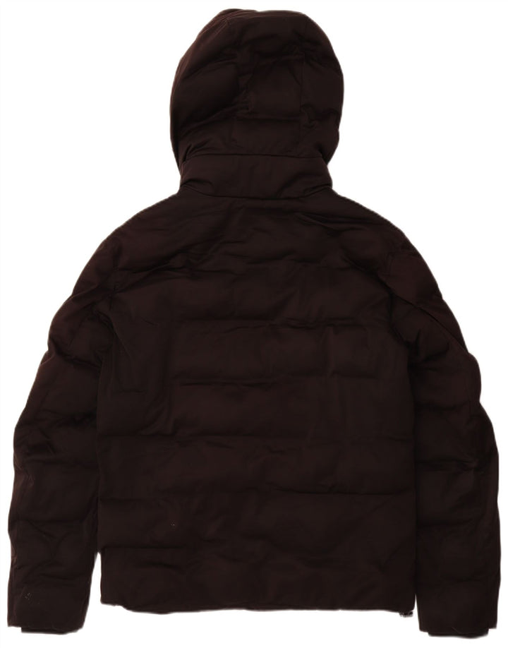 Мужская стеганая куртка с капюшоном Zara UK 36, маленький черный полиэстер