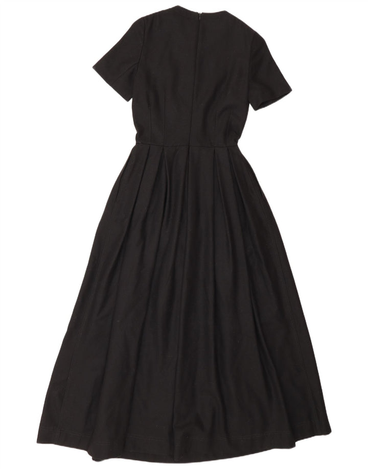 Женское платье макси Massimo Dutti EU 34 2XS, черное, шерсть