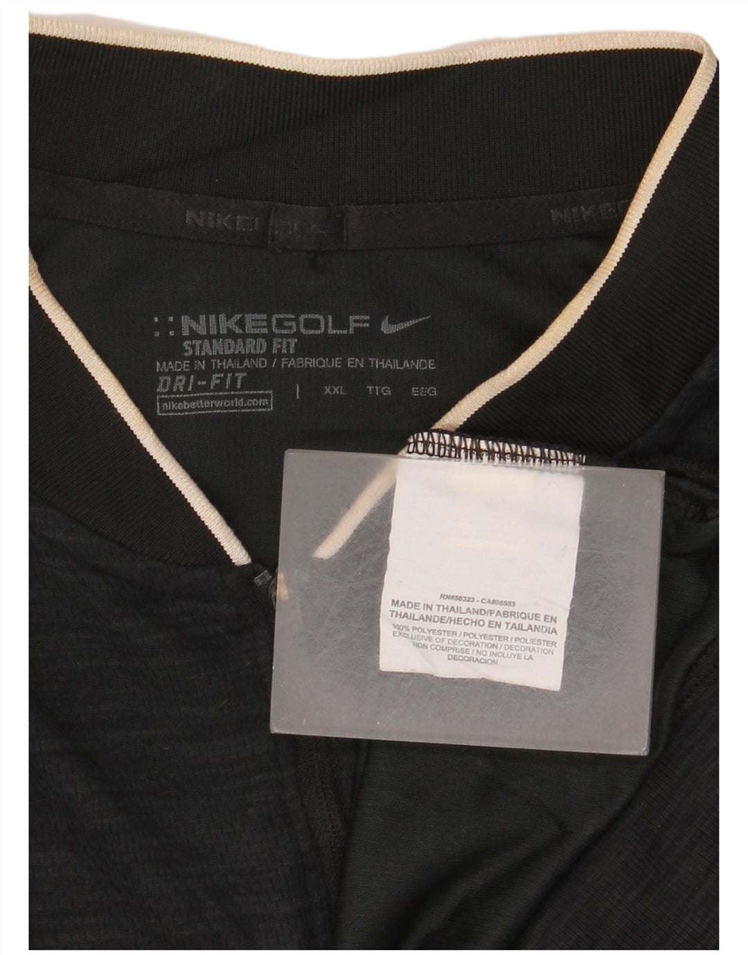 Мужской пуловер с воротником на молнии Nike Dri Fit 2XL, черный в крапинку