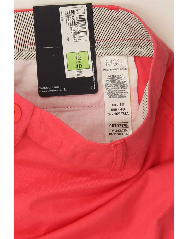 Женские шорты чинос Marks & Spencer UK 12 Medium W32 Розовый хлопок