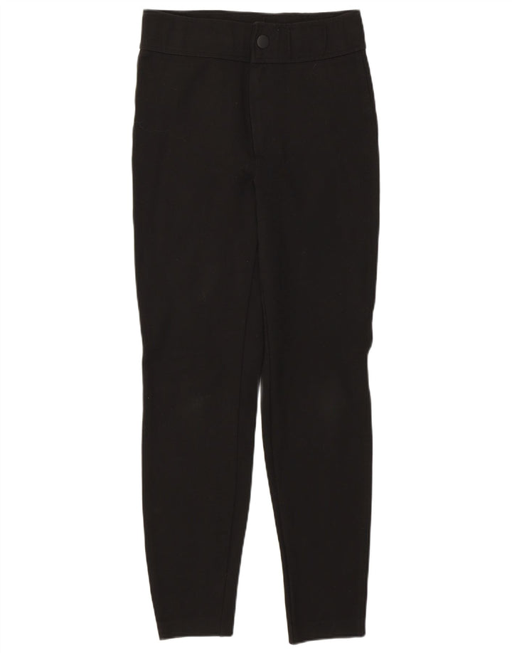 Женские укороченные брюки скинни с завышенной талией Zara, средние W28 L27, черные из вискозы