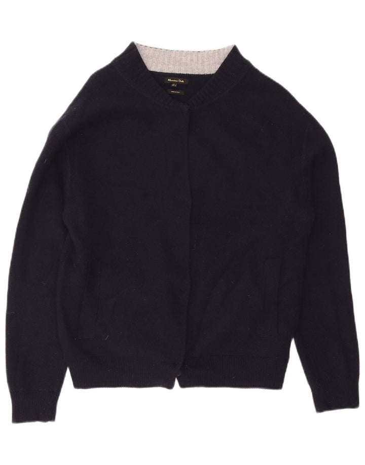 MASSIMO DUTTI Женский открытый кардиган UK 14 Medium Navy Blue
