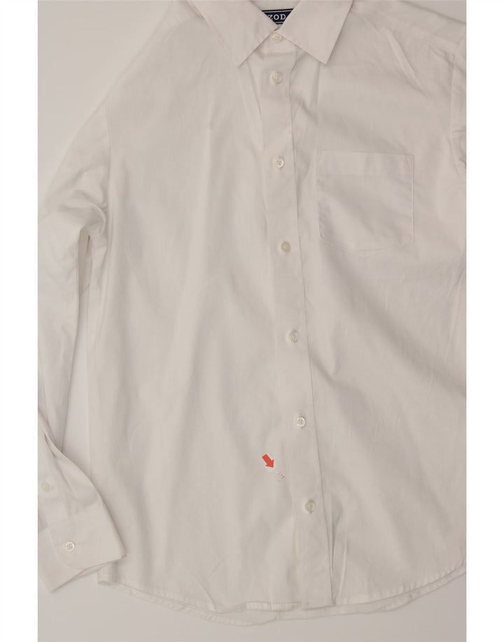 IZOD Boys Stretch Shirt 13-14 Years White Cotton Vintage Izod and Second-Hand Izod from Messina Hembry 