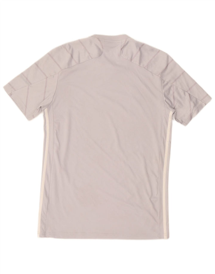 Adidas Мужская футболка Aeroready Top Small Grey Striped Polyester