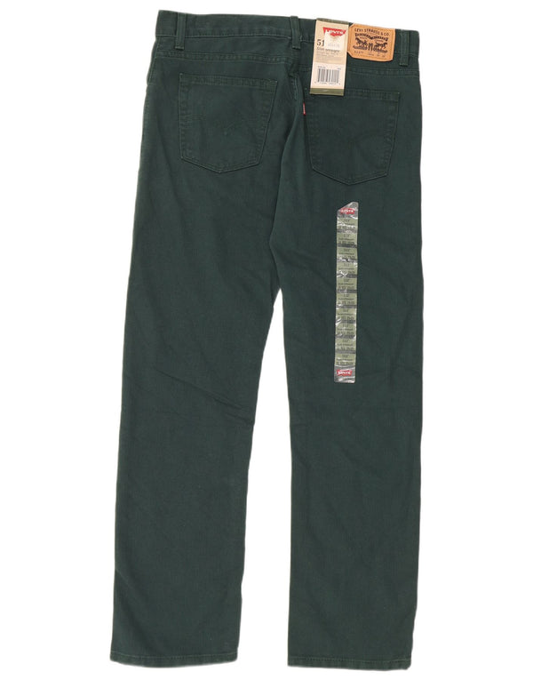 Levi's Boys 513 Узкие прямые повседневные брюки 15-16 лет W29 L29 Зеленые