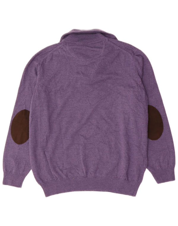 Женский джемпер с воротником на молнии Pierre Cardin UK 20 2XL фиолетовый акрил