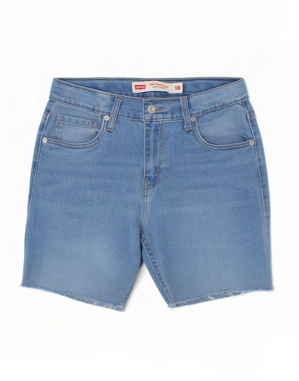 Джинсовые шорты облегающего кроя Levi's 511 для мальчиков 15–16 лет W29, синий хлопок