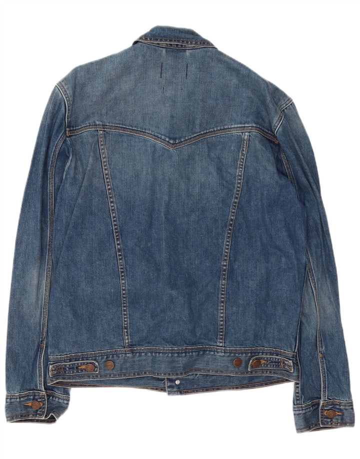 Мужская повседневная джинсовая куртка Wrangler UK 40, большая синяя хлопковая ткань