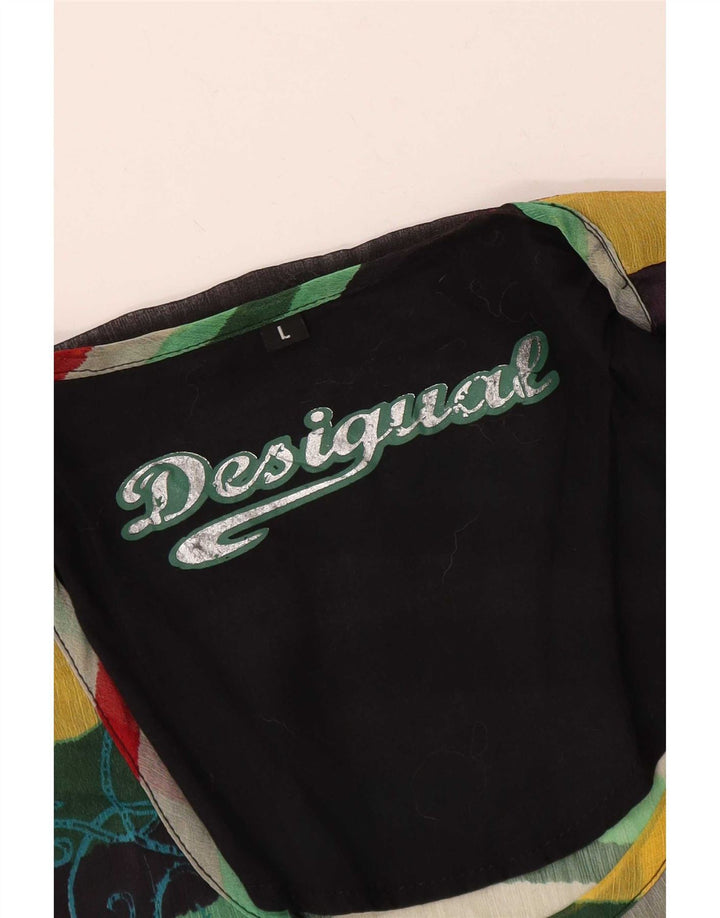 Женская блузка оверсайз Desigual UK 16, большая разноцветная полоска