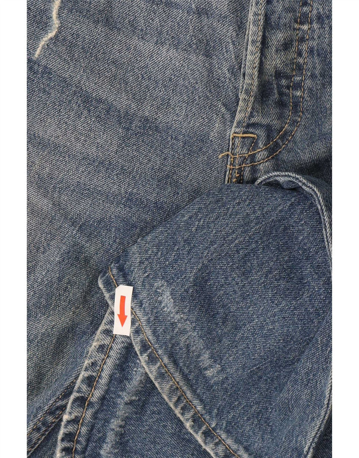 Мужские потертые узкие джинсы Jack & Jones Tim W32 L34, синий хлопок