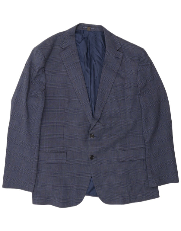 Мужской пиджак на двух пуговицах Marks & Spencer UK 48 2XL синий с узором 
