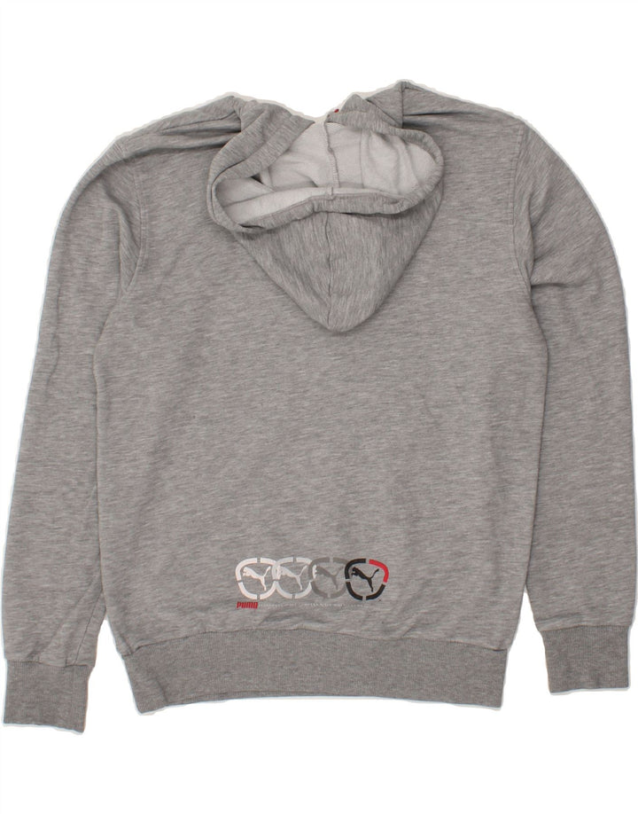 PUMA Mens Graphic Hoodie Jumper Small Grey Cotton Vintage Puma and Second-Hand Puma from Messina Hembry 
