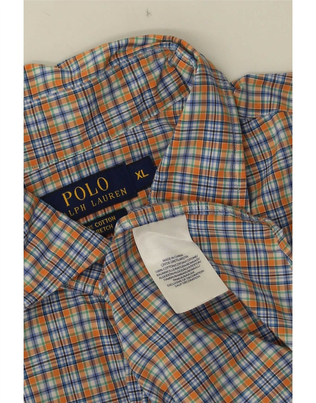 Мужская рубашка Polo Ralph Lauren XL в разноцветную клетку, хлопок