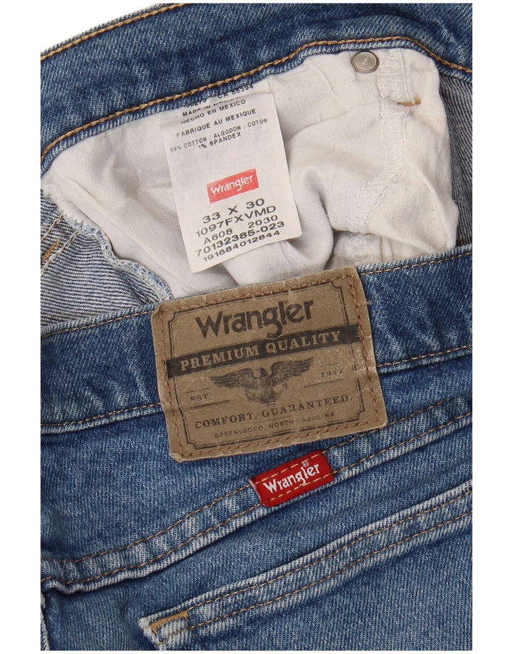 Мужские прямые джинсы Wrangler W33 L30 синие, хлопок
