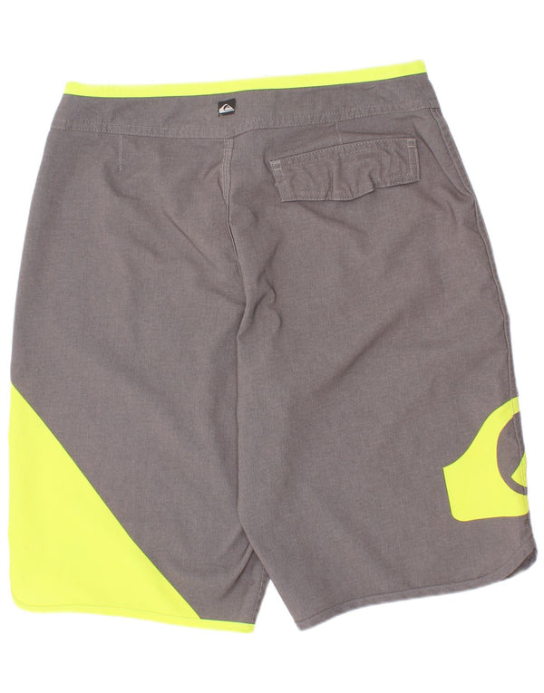 Quiksilver Boys Graphic Swimming Shorts 13-14 Years Grey Colourblock