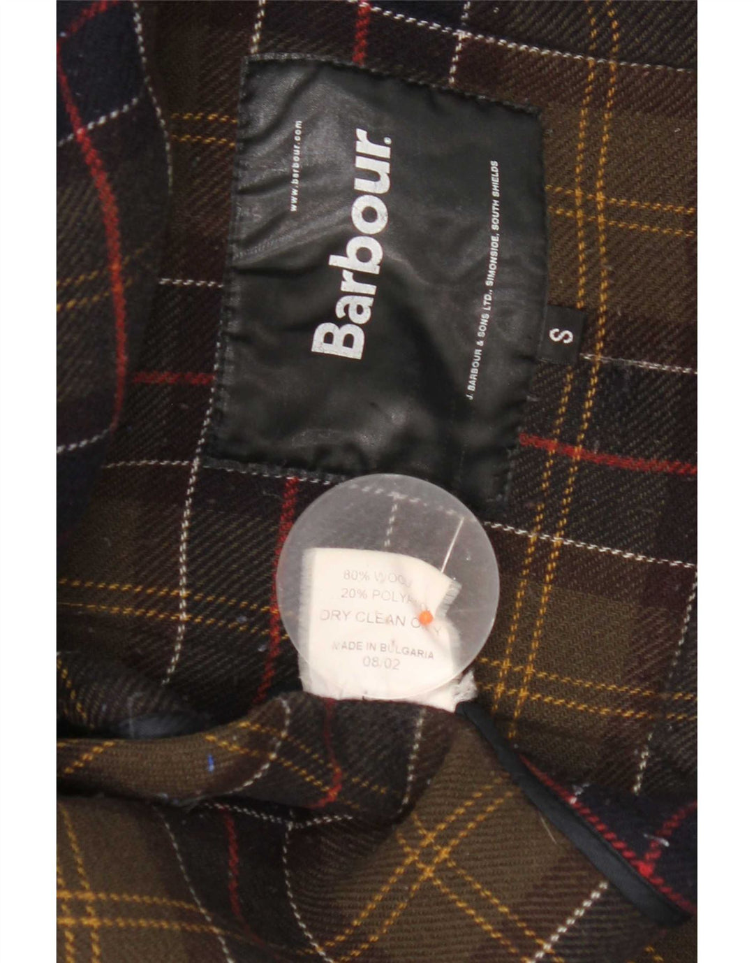 Мужской дафлкот с капюшоном Barbour UK 36, маленький, темно-синий, шерсть
