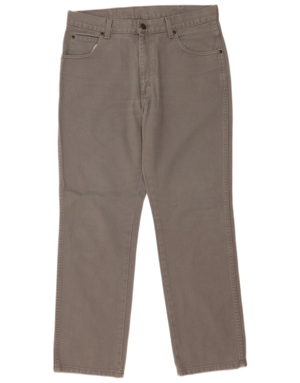 Мужские прямые джинсы Wrangler стандартного кроя W34 L30, серый хлопок