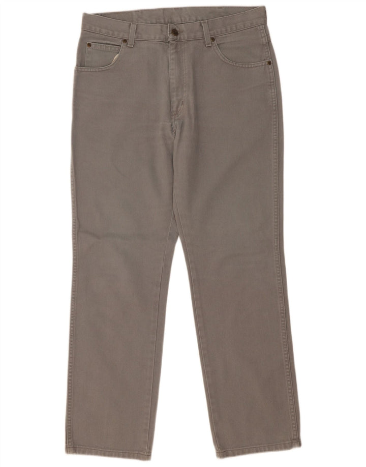 Мужские прямые джинсы Wrangler стандартного кроя W34 L30, серый хлопок