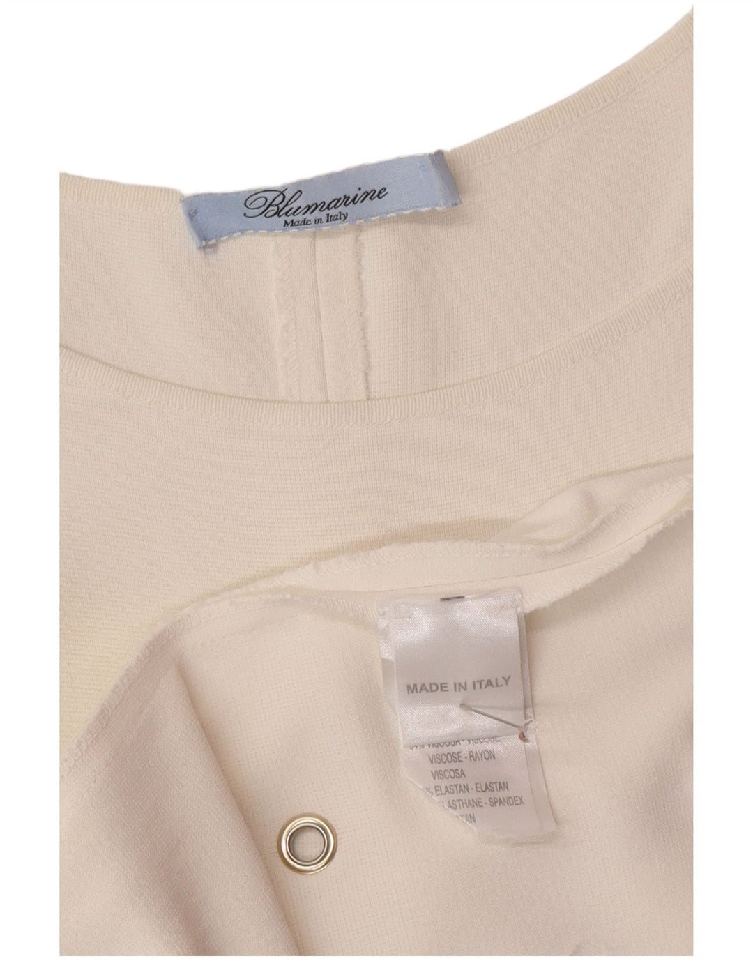 Женское платье с открытыми плечами Blumarine UK 10, маленькое белое вискоза