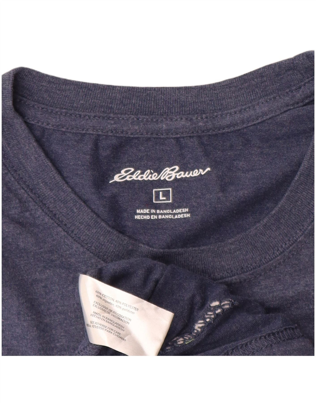 Мужской топ Eddie Bauer, большой синий хлопок с длинными рукавами