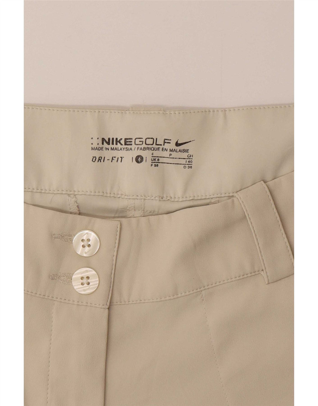 Мужские шорты чинос Nike Dri Fit UK 8, маленькие W30, бежевый полиэстер